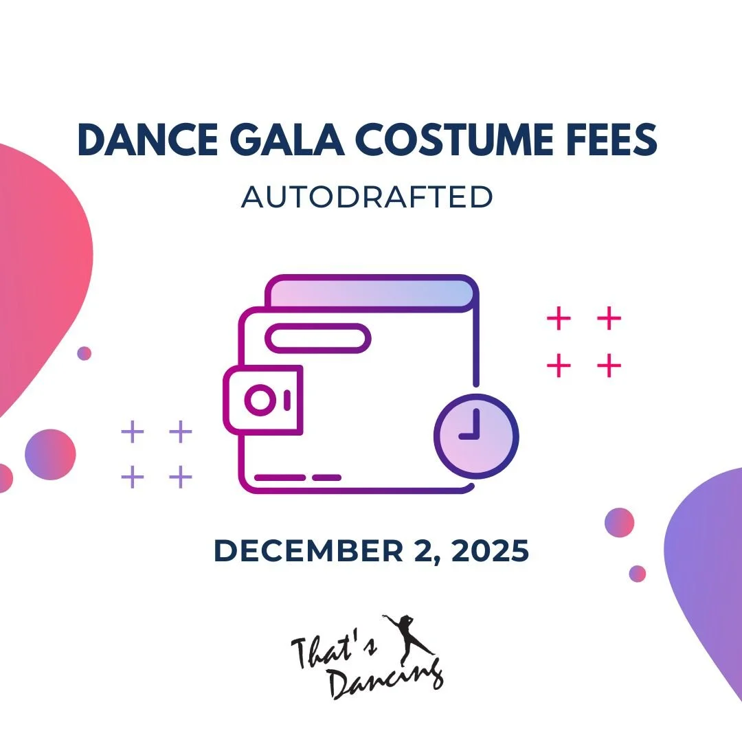 DANCE GALA COSTUME PAYMENT AUTO DRAFT