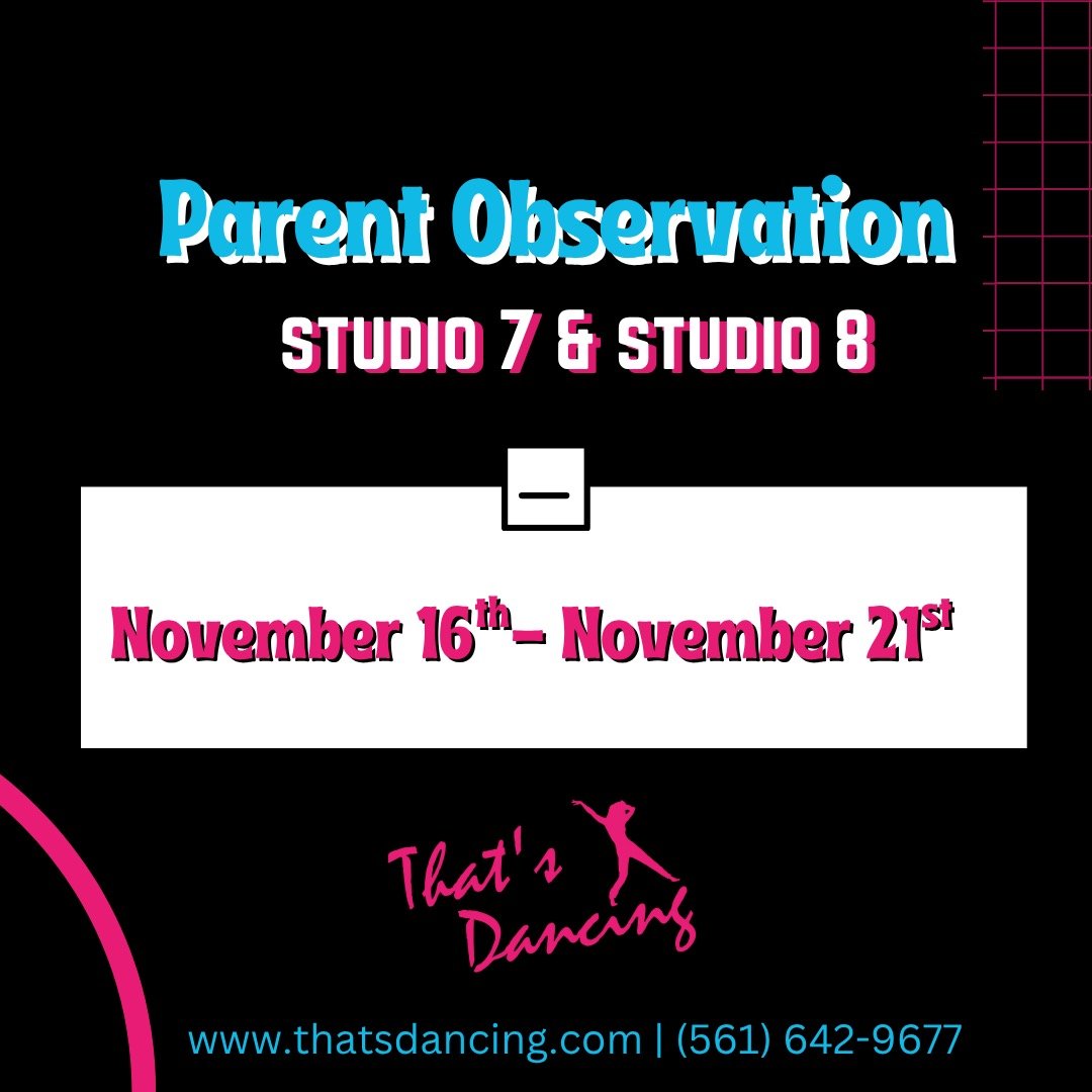 Parent Observation - Studio 7 &amp; 8