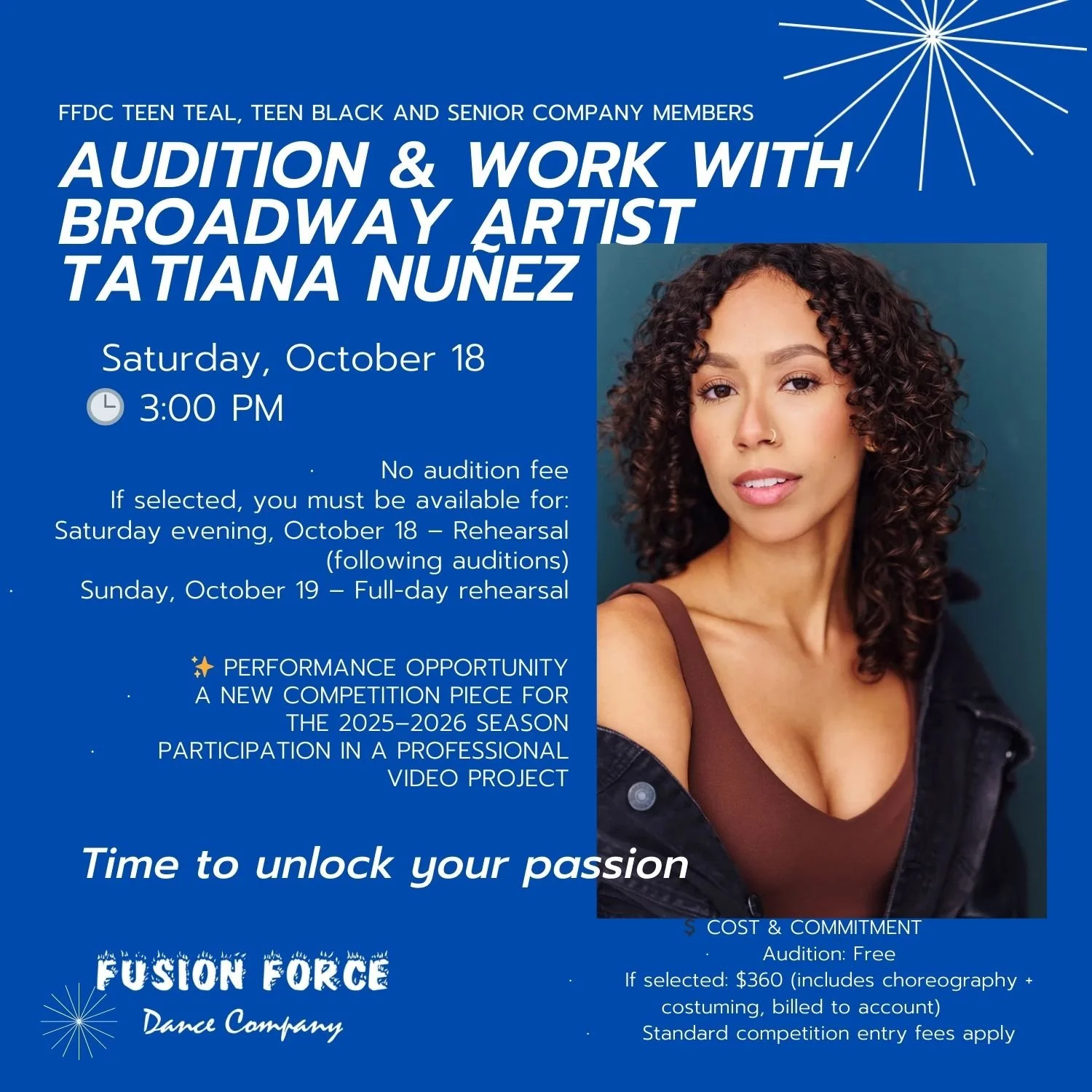 Theatre Audition Call Flyer in Cobalt and White Simple Style (5 x 5 in).jpg