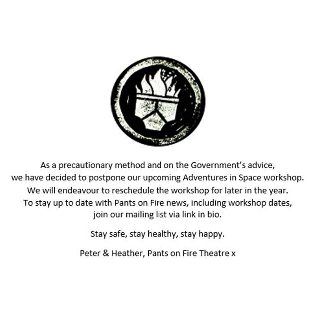 An update from Pants on Fire 
#pantsonfiretheatre