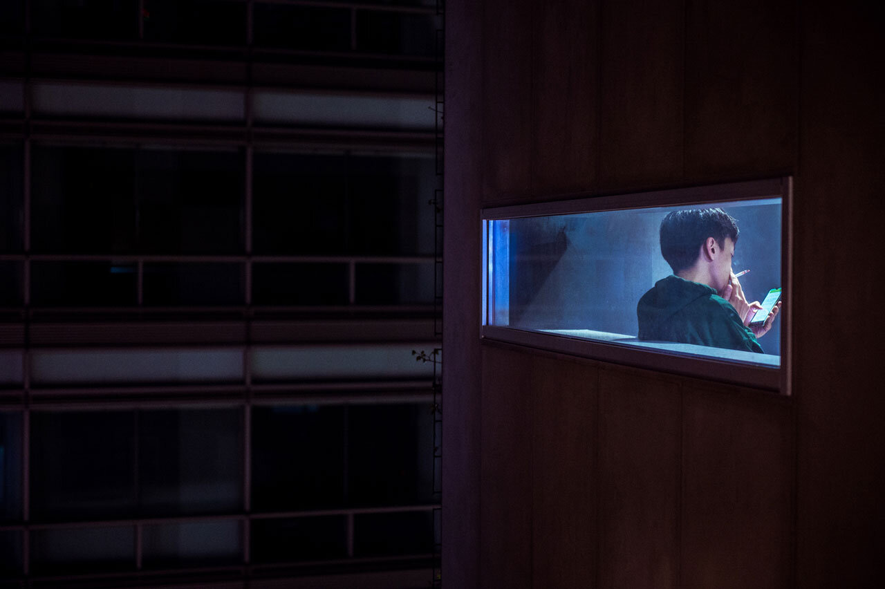 A bird caged in the night — Nikon D4, 70mm, f/2.8, 1/30, ISO-2200