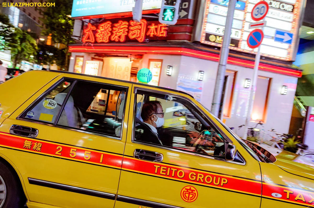 I love the colorful taxis all over Tokyo.
