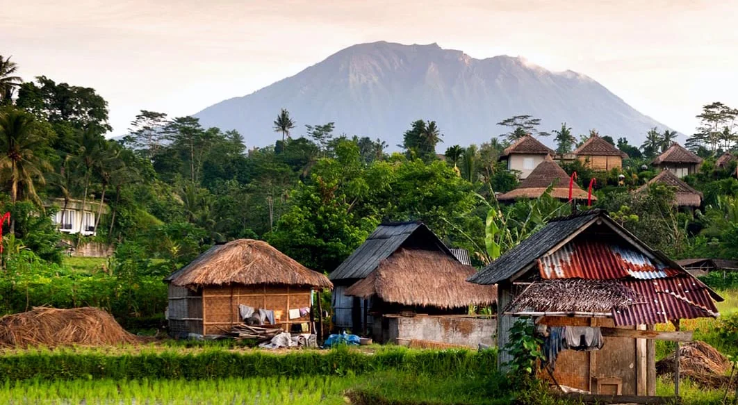 A remote jungle village in southeast asia
