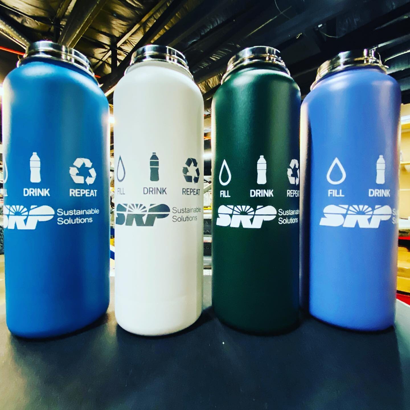 Excited to be printing for @srpconnect ! Getting to flex our bottle printing press. Check out their custom hydro flasks!