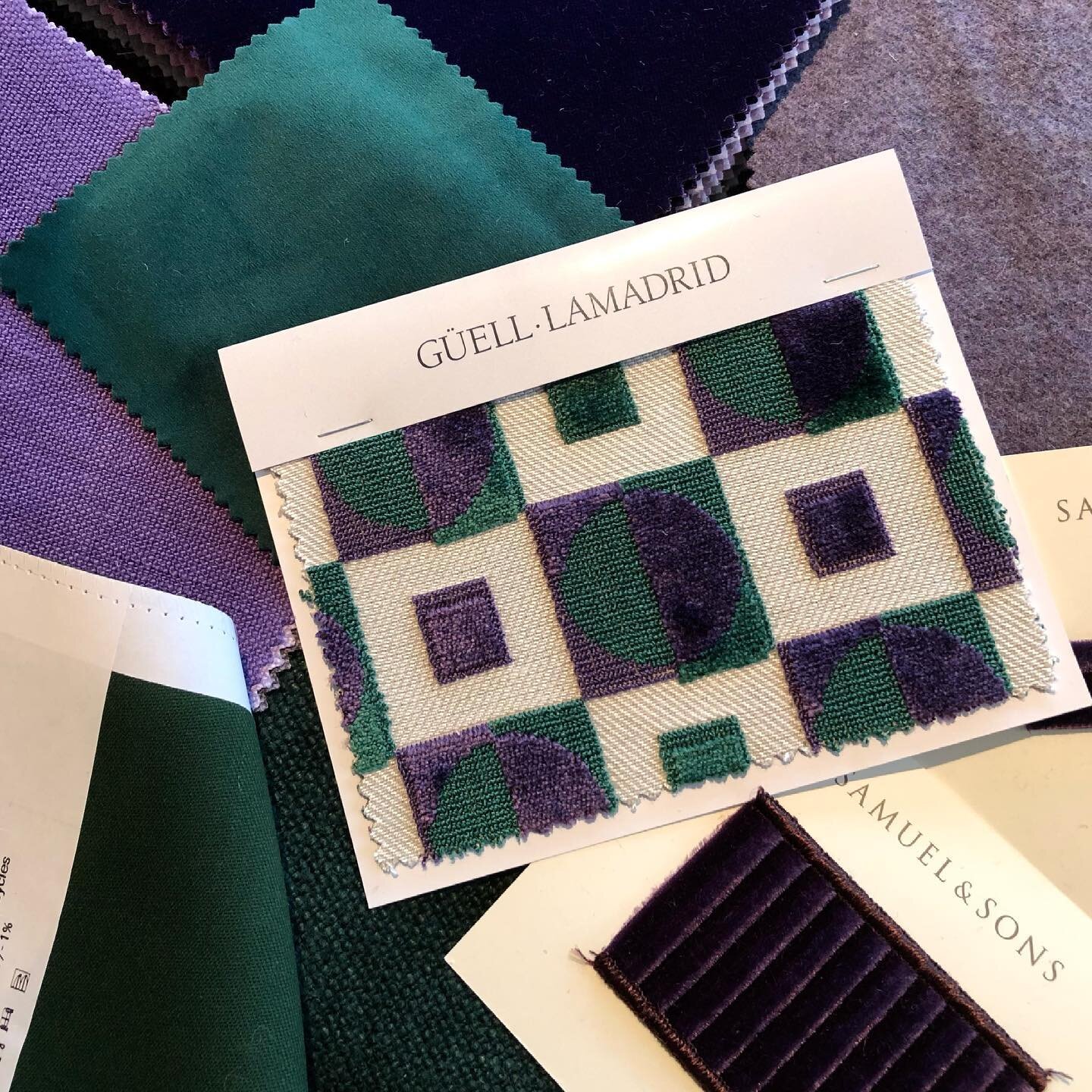 Some Wimbledon inspiration with Guell la Madrid&rsquo;s new fabric taking centre stage for design inspiration this week. #wimbledontennischampionships #colourcombination #inspiredbysports