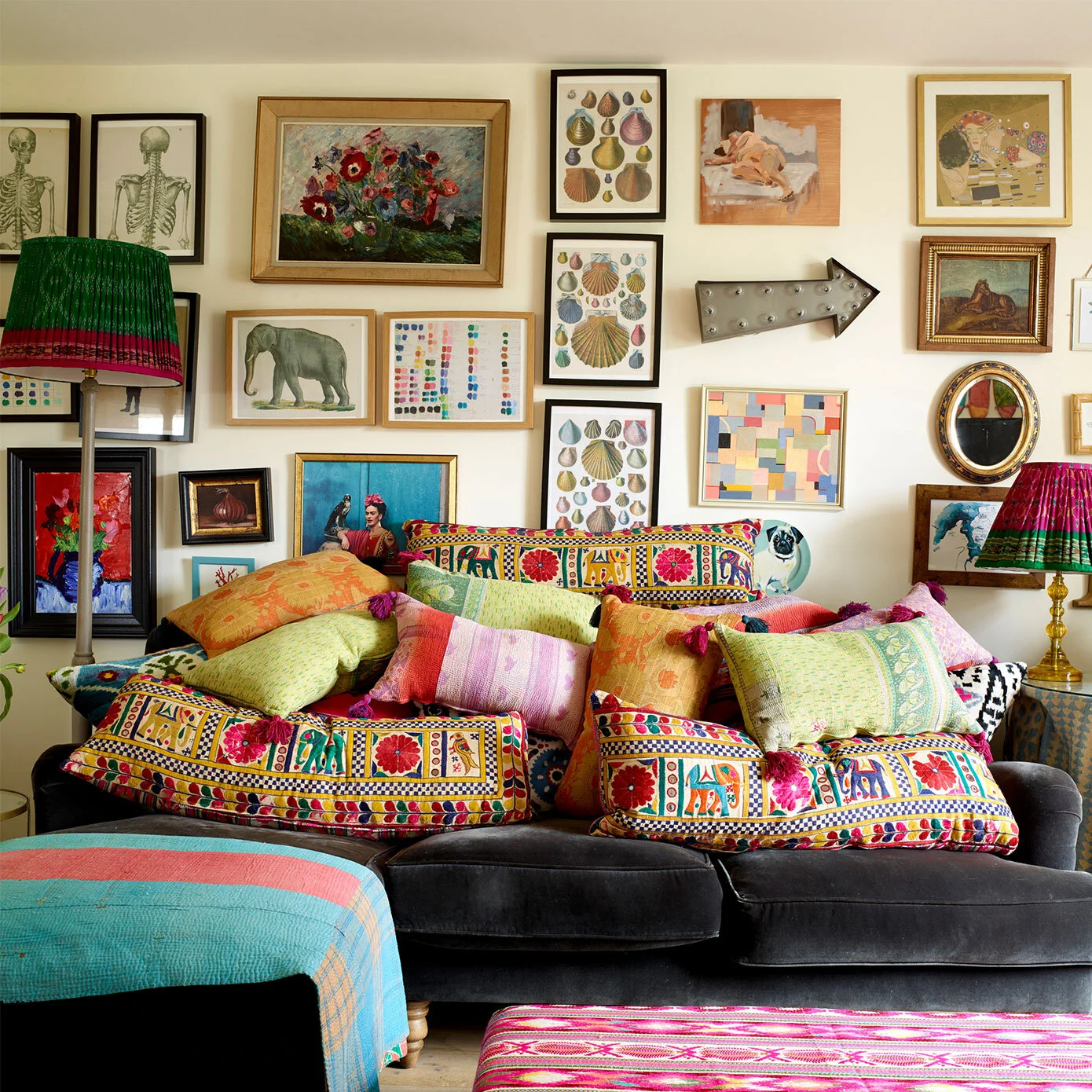 kantha cushions