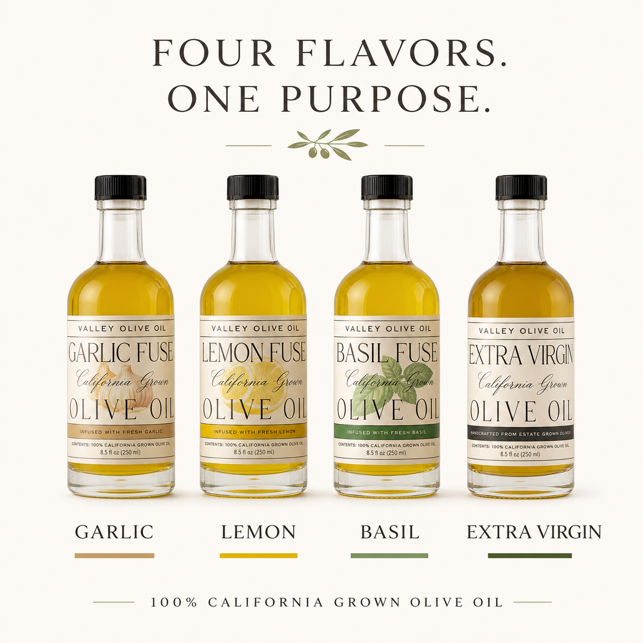 4-Pack Gourmet Olive Oil Collection