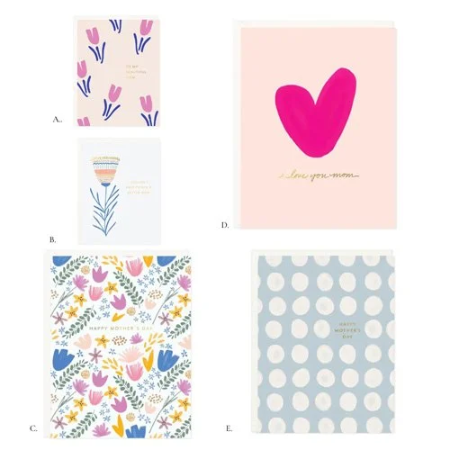 Greeting cards collage for our Curated Mother’s Day gift box collection, which pair perfectly with of gifts for that special women in your life.