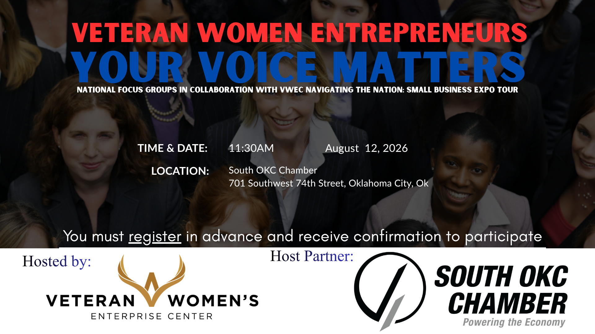 Veteran Women Entrepreneurs - National Focus Groups Series - August 2026