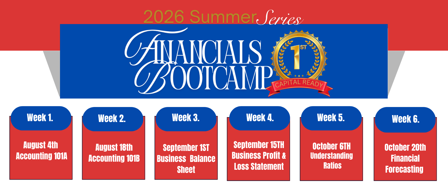 We’ll less than 2 weeks away from kicking off our  Financials First Bootcamp - 2026 Summer Series