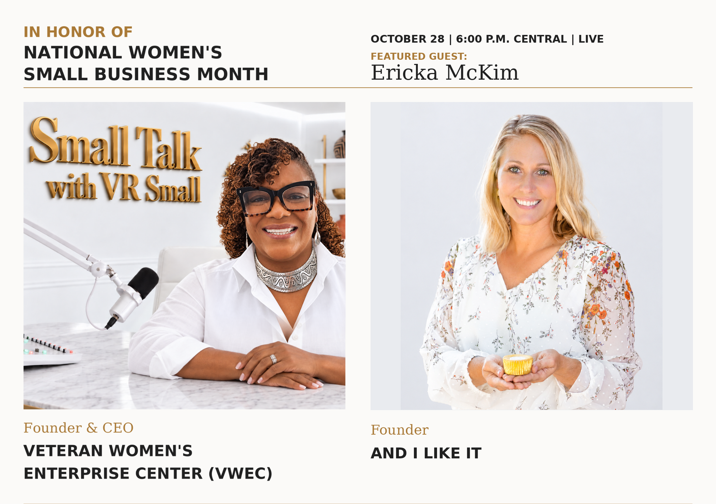 Small Talk with VR Small: Women Helping Women WIN with Ericka McKim