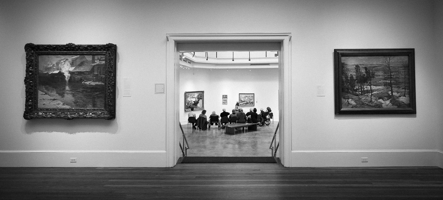 ARTZ conducting a session in one of the Woodmere’s many galleries.