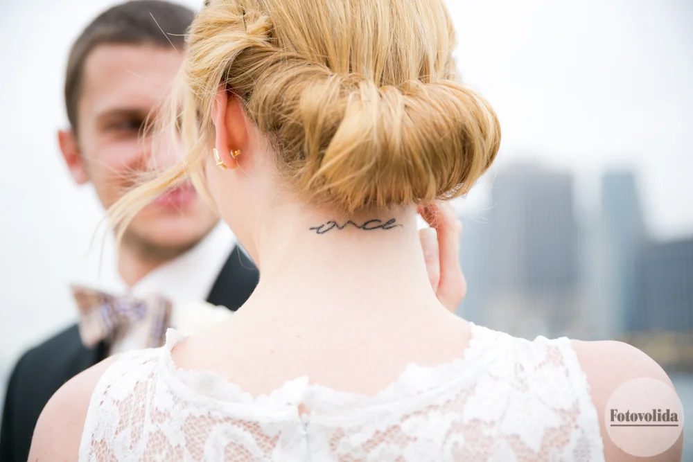 An intimate wedding ceremony at Shakespeare Garden in Central Park