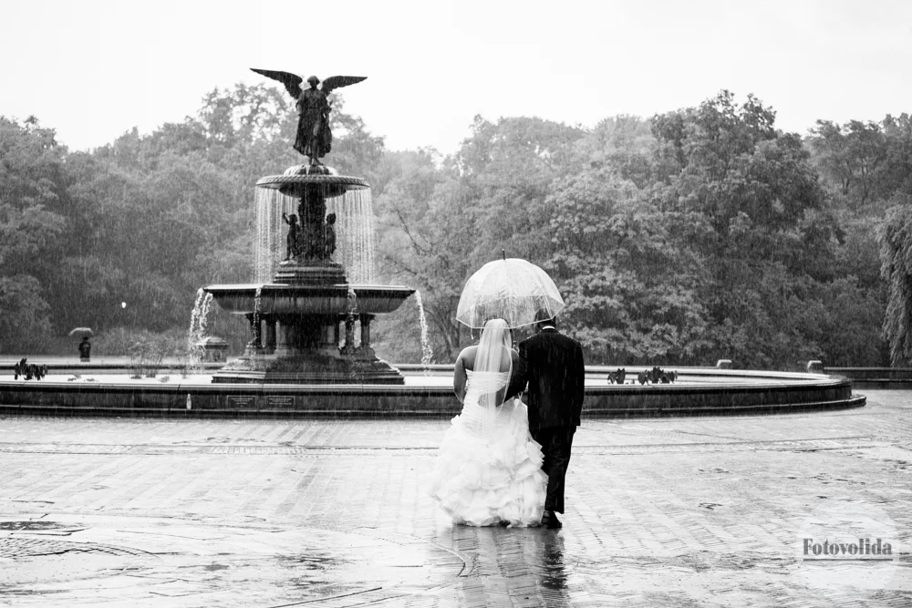 No rain stopping this wedding Bethesda Terrace in Central Park