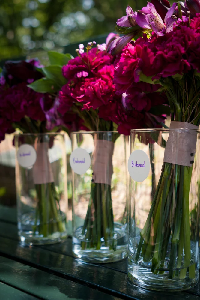 Martin and Emma were married at Shakespeare Garden in Central Park. 