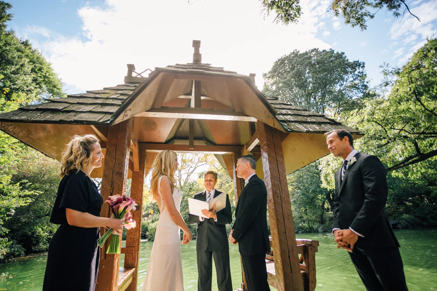 tying the knot - Wagner Cove wedding ceremony