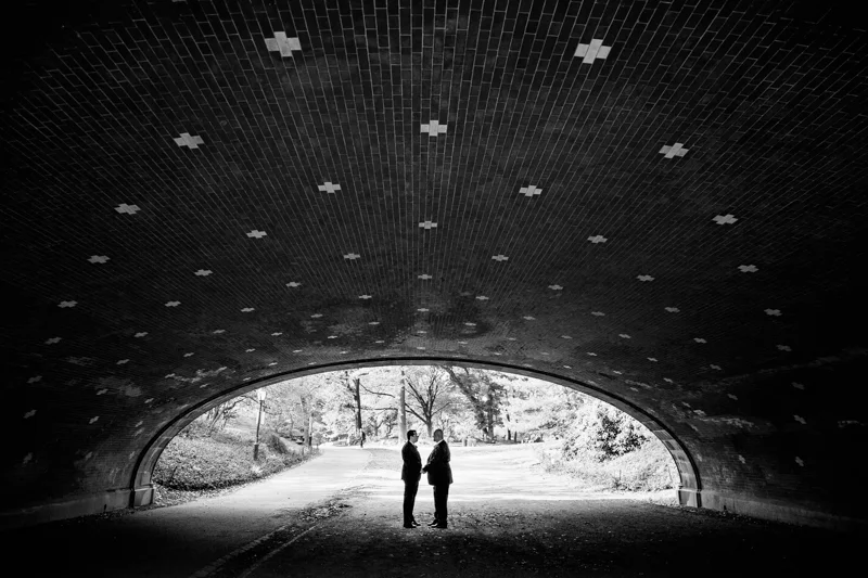 Under a bridge in Central Park