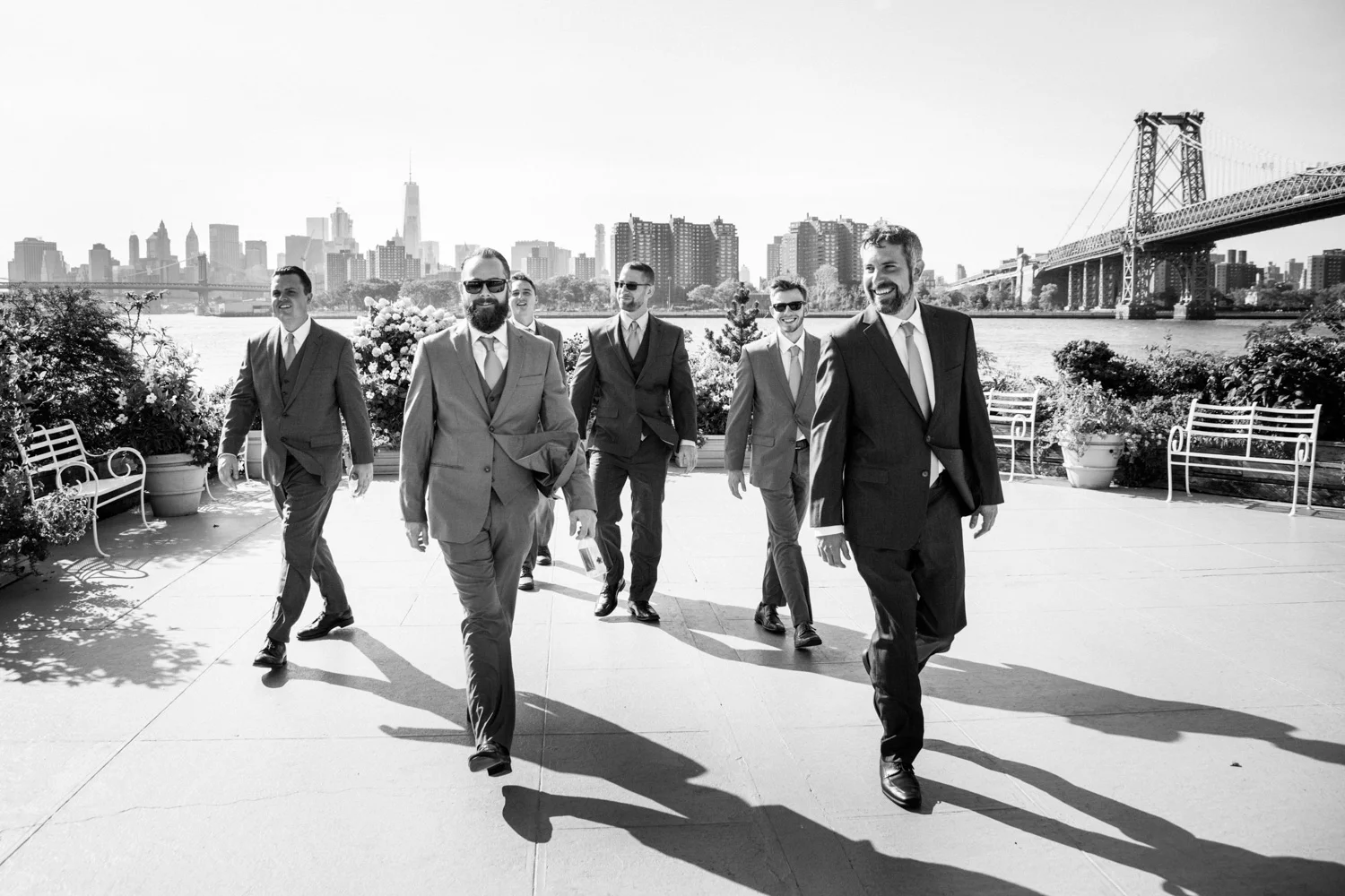 Groomsmen at Giando on the water wedding