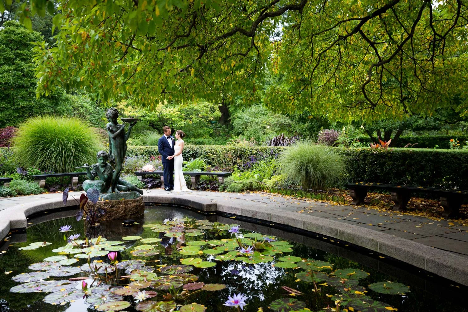 The rich and lush colors of the English Garden