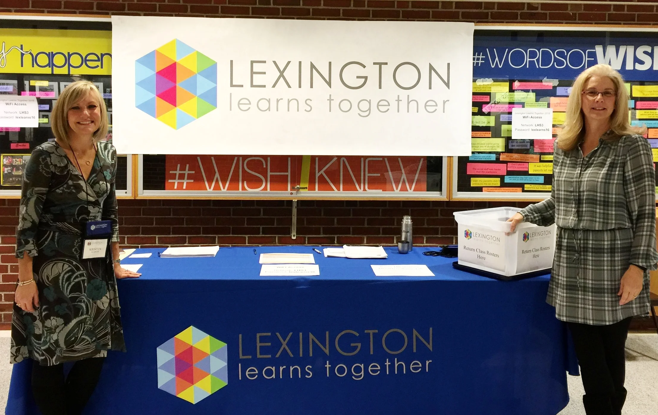 Welcoming faculty at the annual Lexington Learns Together event created to encourage staff to share their learnings and insights. Many of the faculty presenters are sharing with colleagues the knowledge and teaching approaches they developed with LEF funded grants.