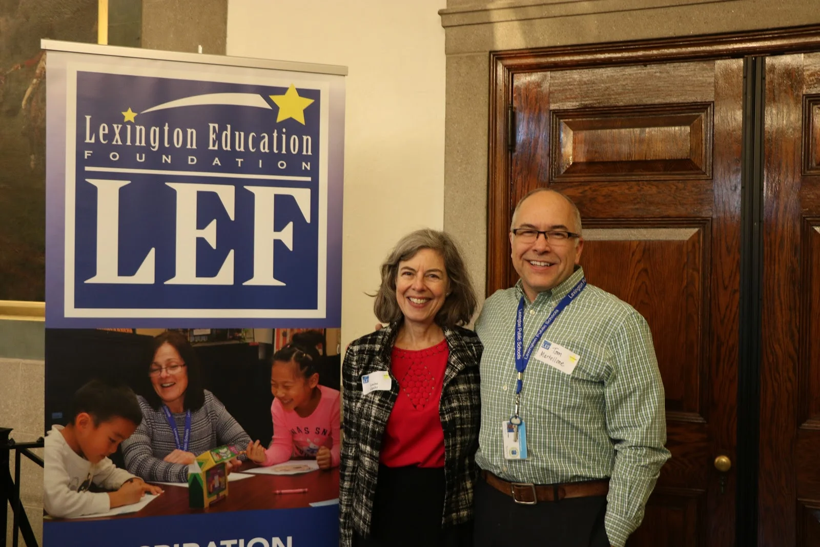Photo of Louise Lipsitz and Tom Martellone courtesy of LHS student Sophia Sullivan