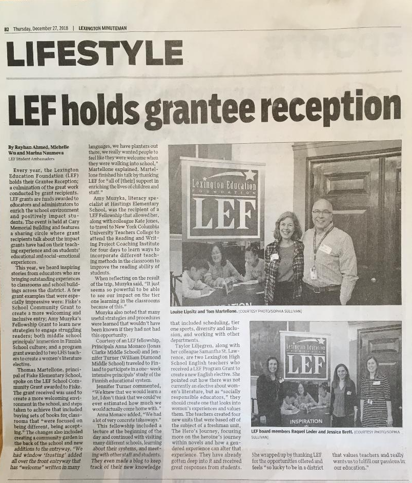 Article by LEF Student Ambassadors