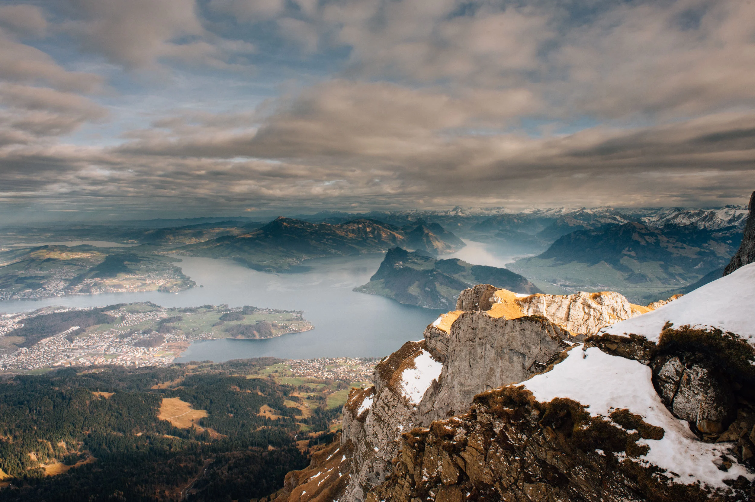 Pilatus, a place steeped in legend and lore, called the dragon's lair and home to giants and grave of rulers. A dragon rock supposedly fell from the sky in the year 1420. The mountain offers a panoramic view of 73 alpine peaks.