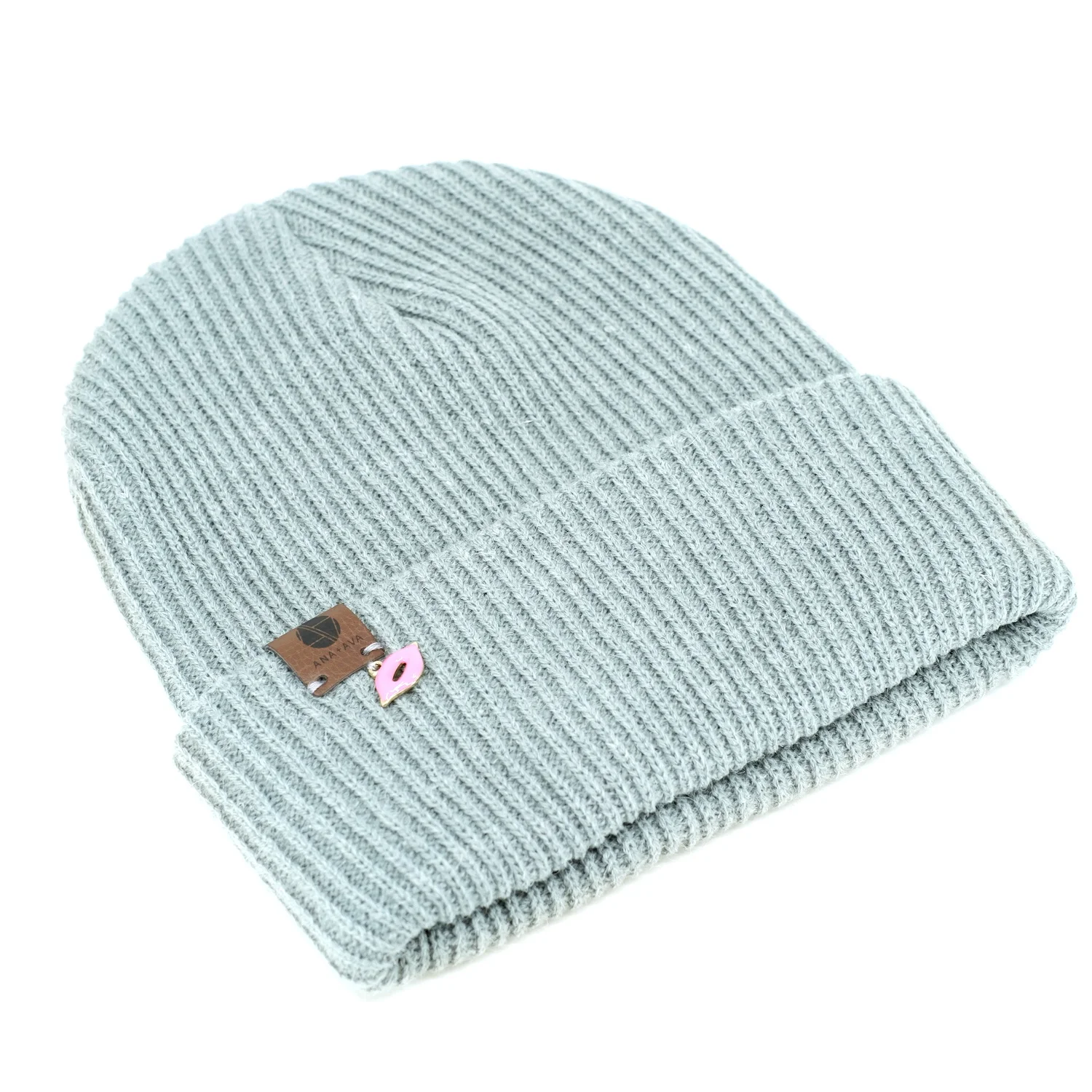 Light Grey Ribbed Beanie
