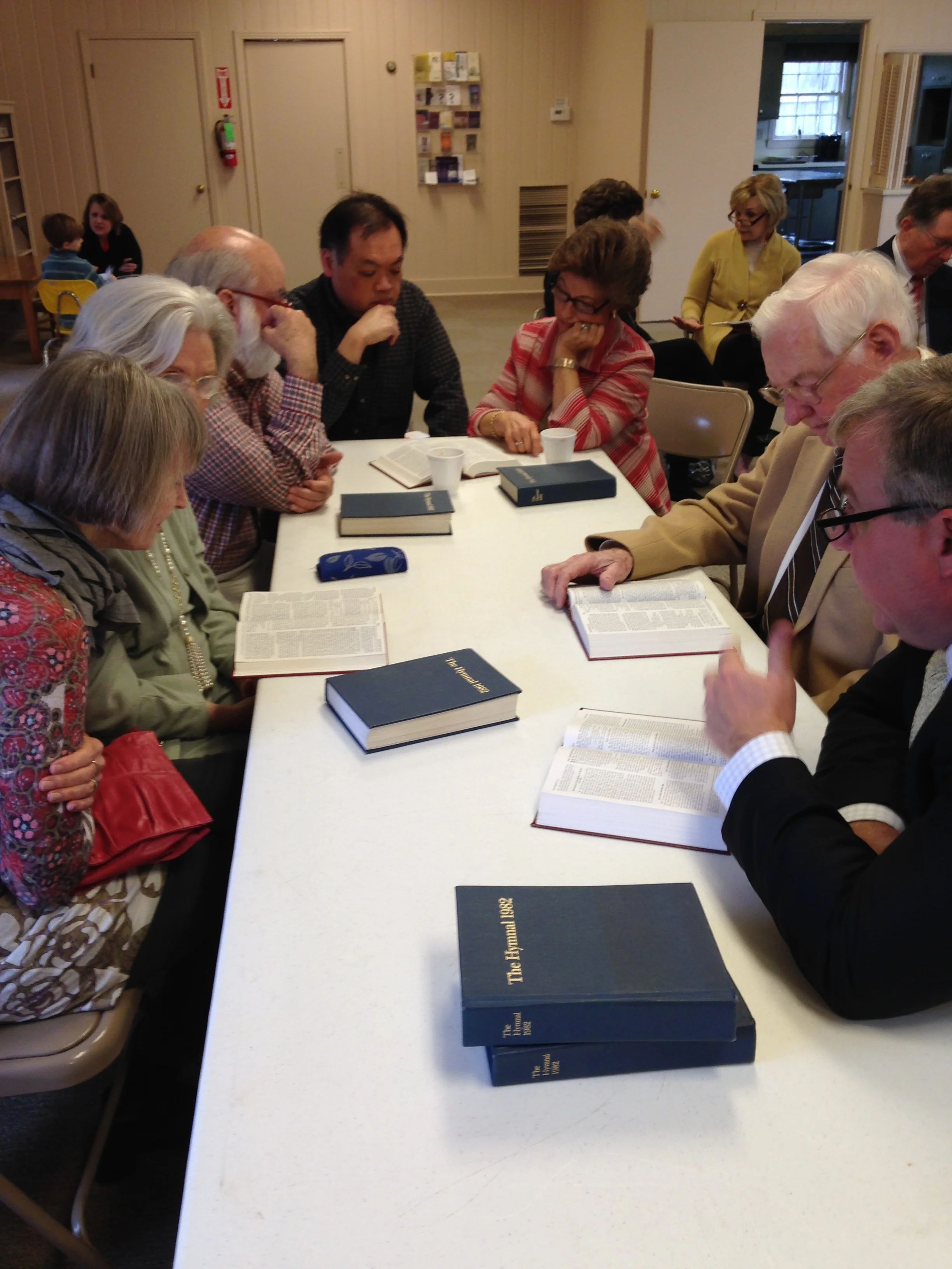 Intergenerational Sunday School Fills the Parish Hall