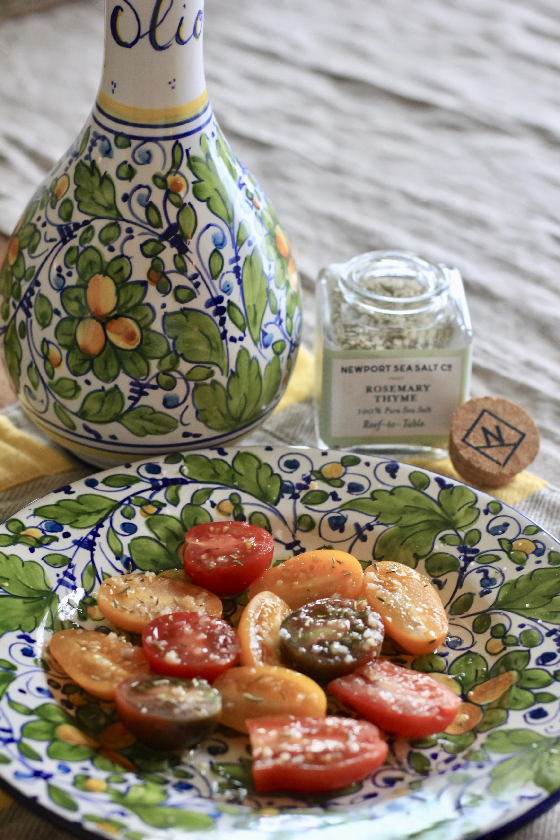 Tomato season! A sprinkle of our sea salt heightens the flavor of your fresh local tomatoes.
