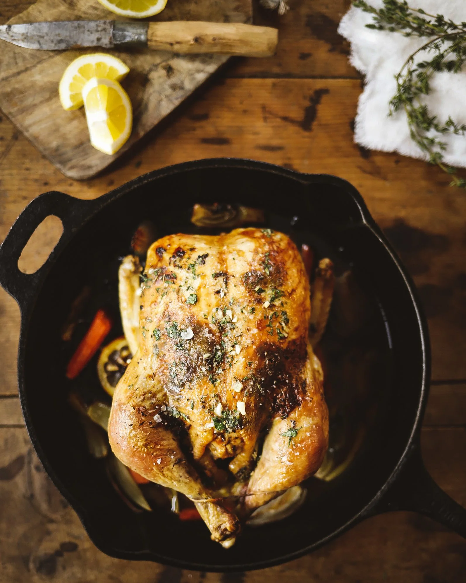 Roasted Chicken with Herbes de Provence Butter