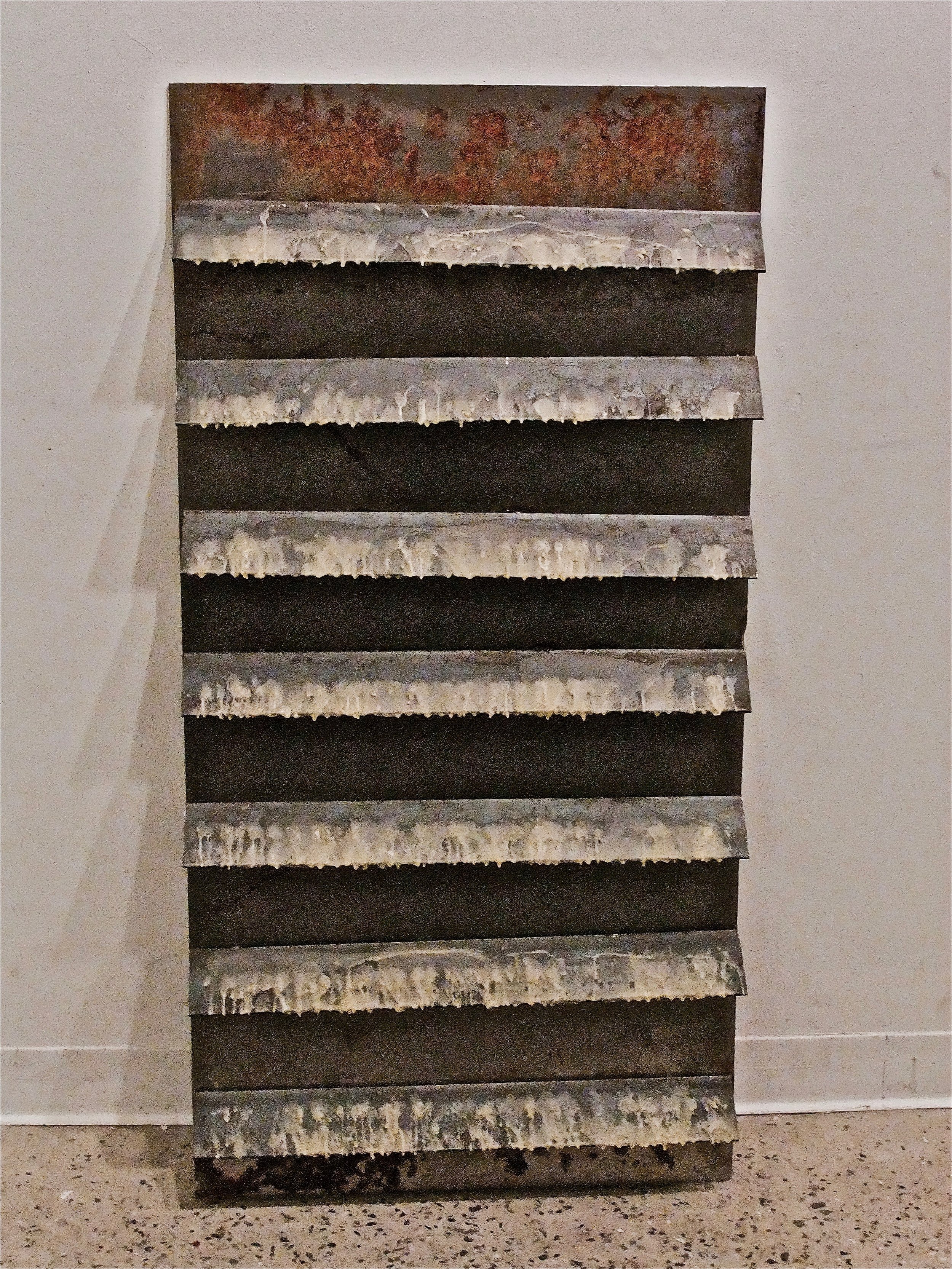  Steel, Wax  24"x42" 