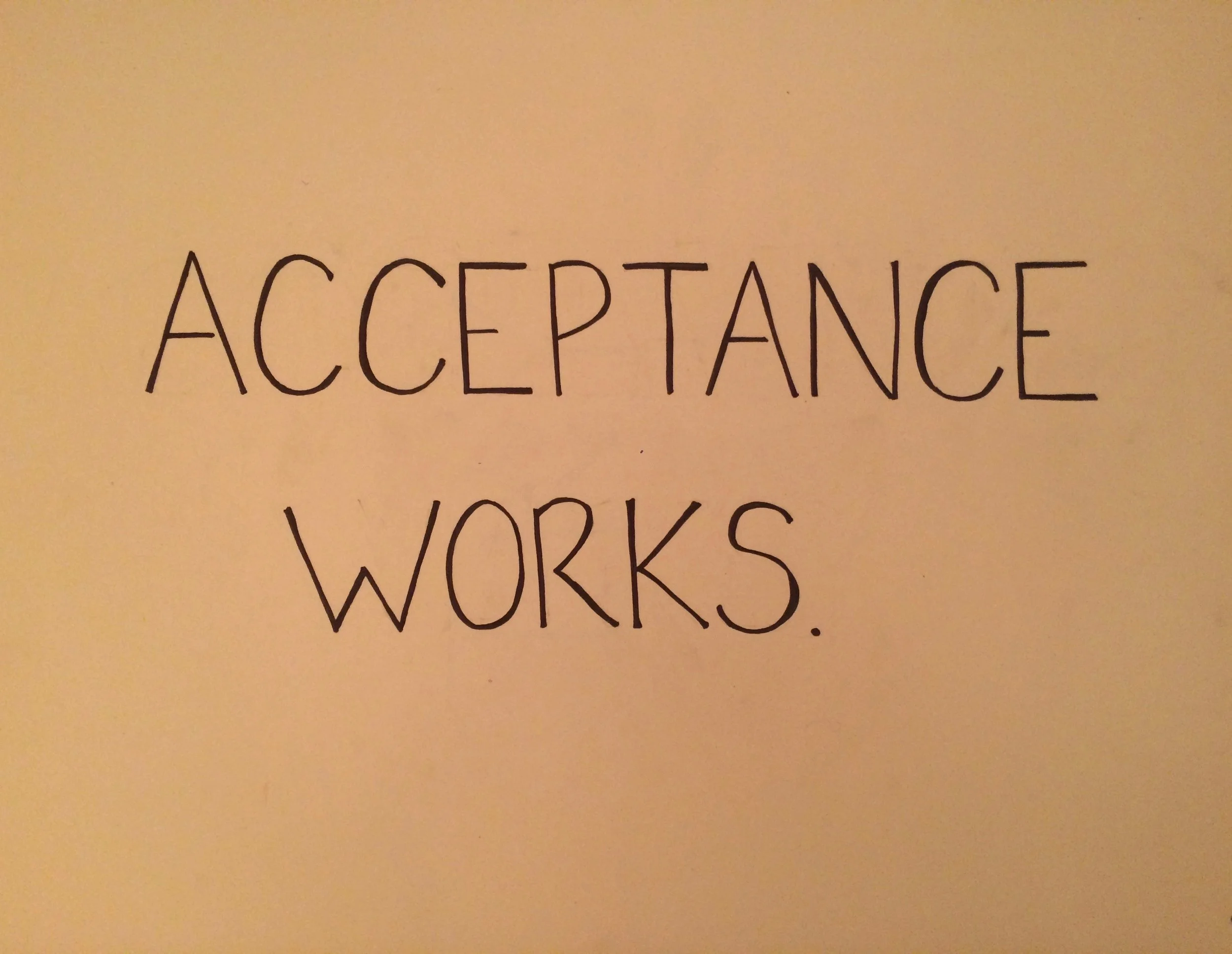 acceptance.