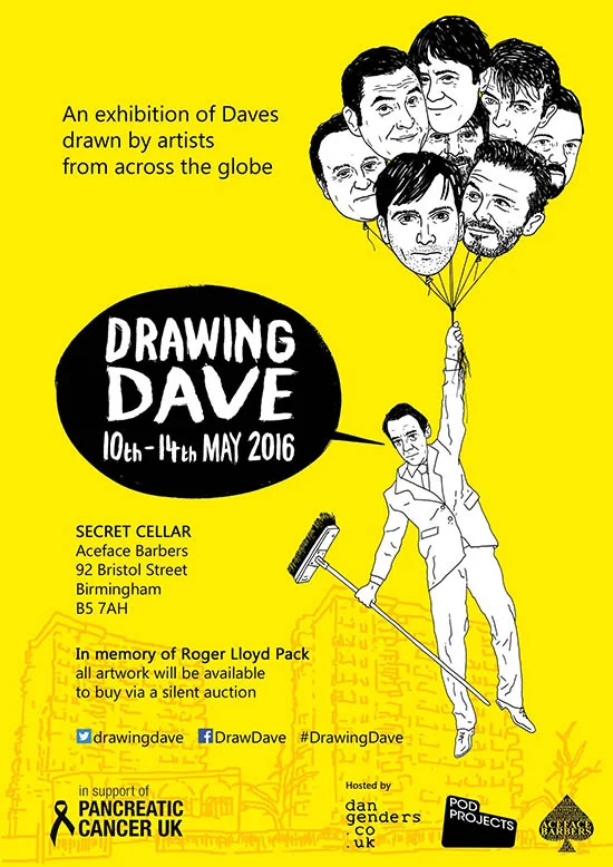 Drawing Dave Exhibition Poster