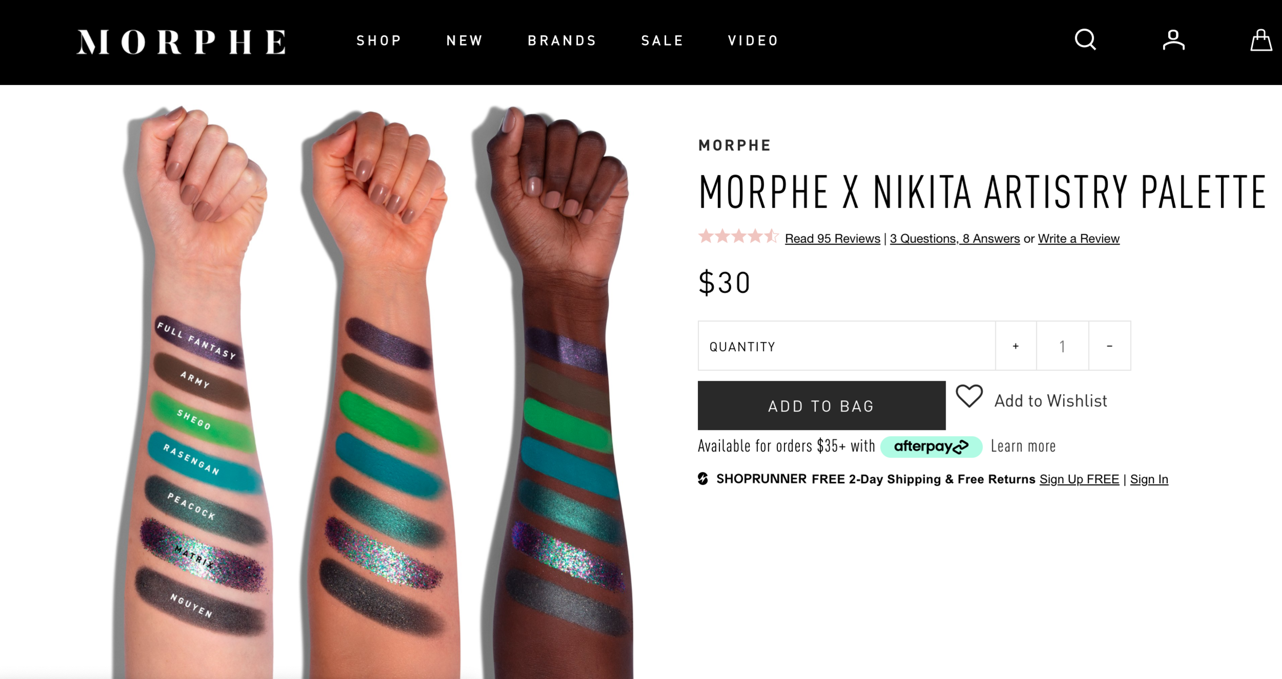 Morphe x Nikita Artistry Palette green Swatches.png