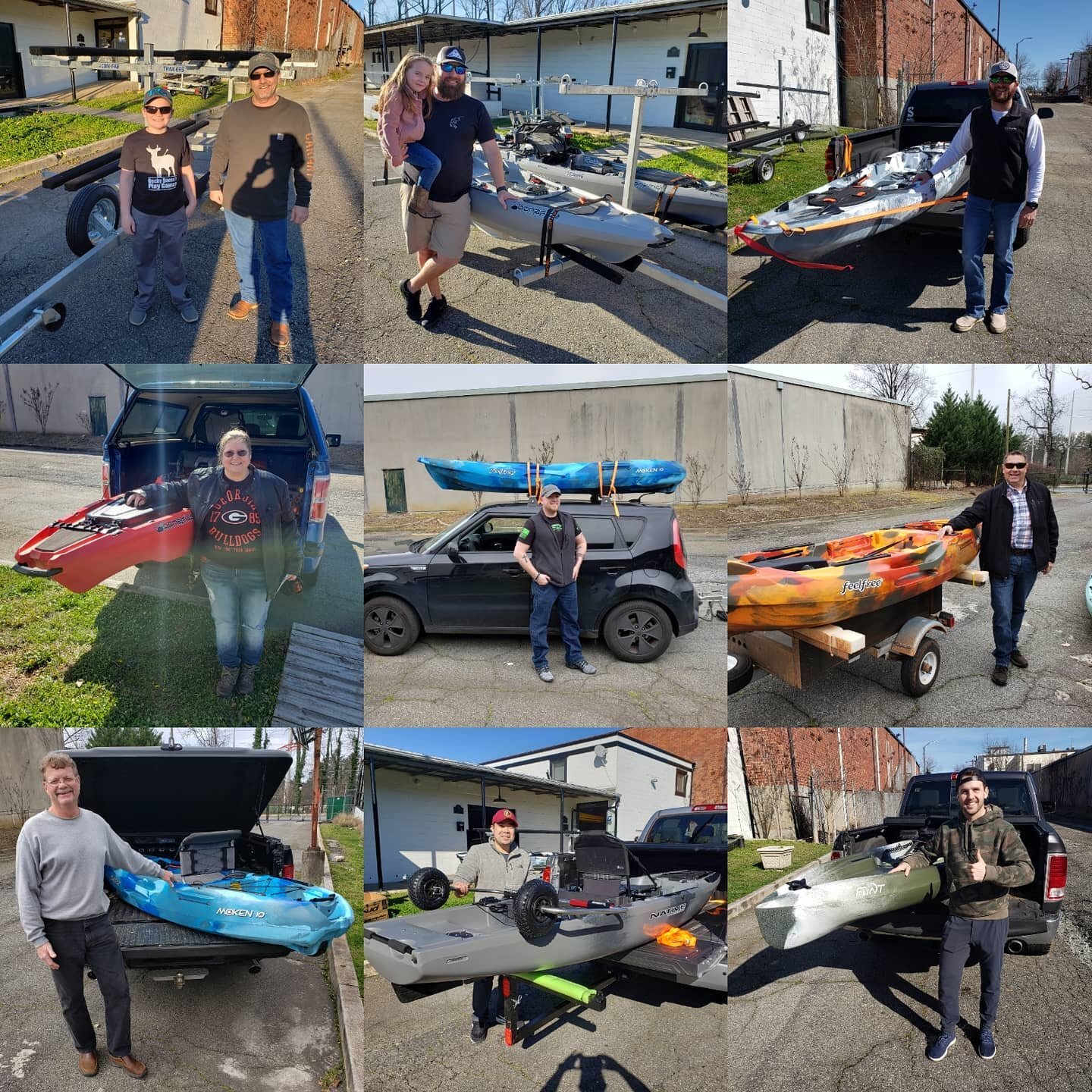 We love seeing all these happy faces! Kayak season is in full swing here at the shop. Come by and let us show you what everyone is smiling about :) #westbrooksupplyco #HappyPaddlers