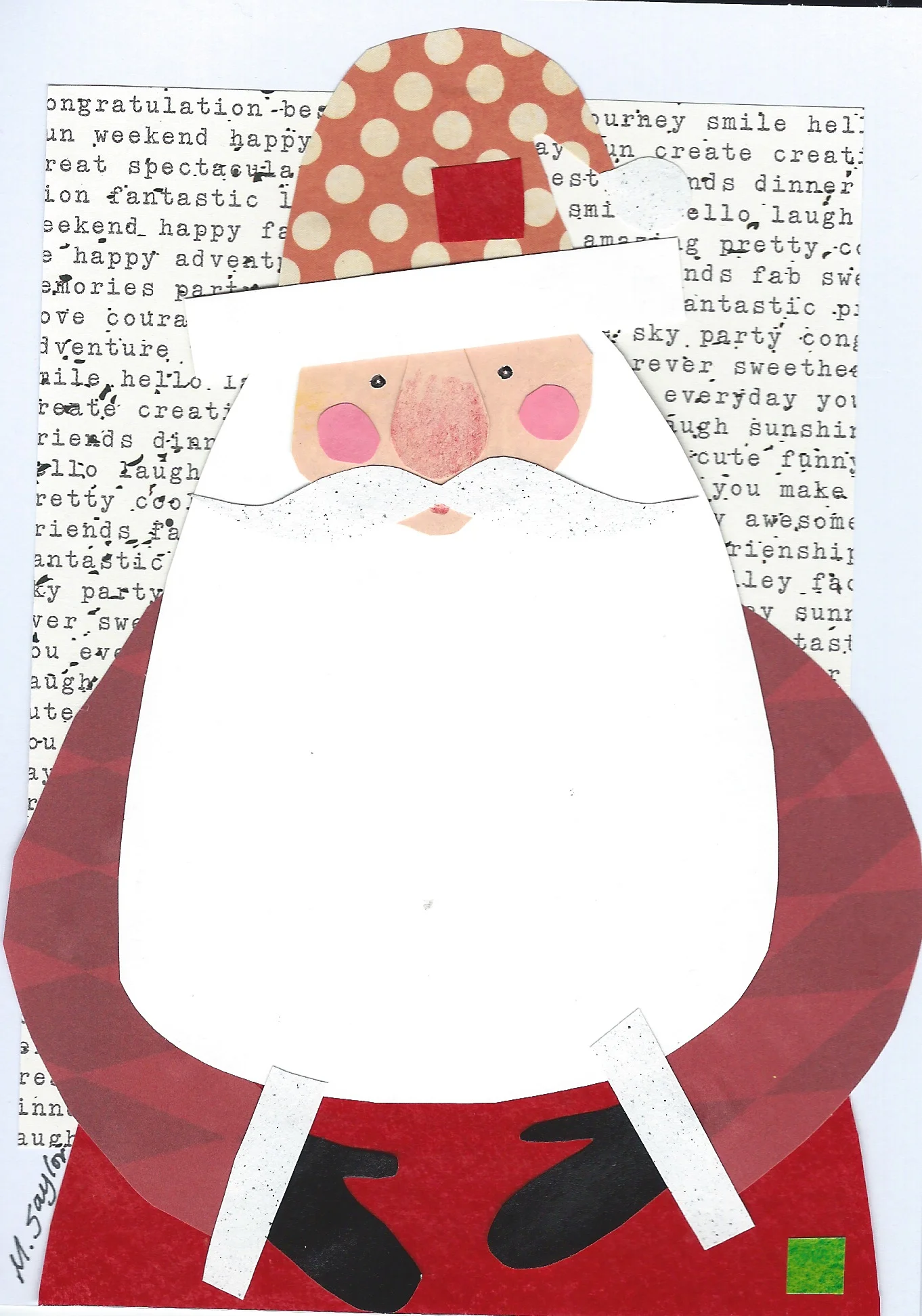 Santa cutpaper 5x7 Melissa Babcock Saylor