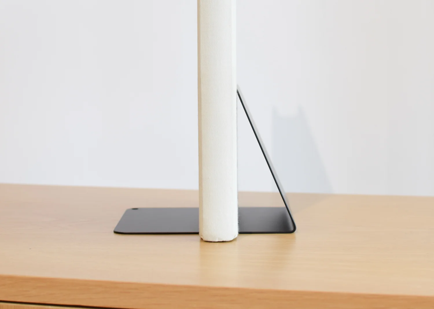 This That's Angled Bookend with a slim profile in matte black.