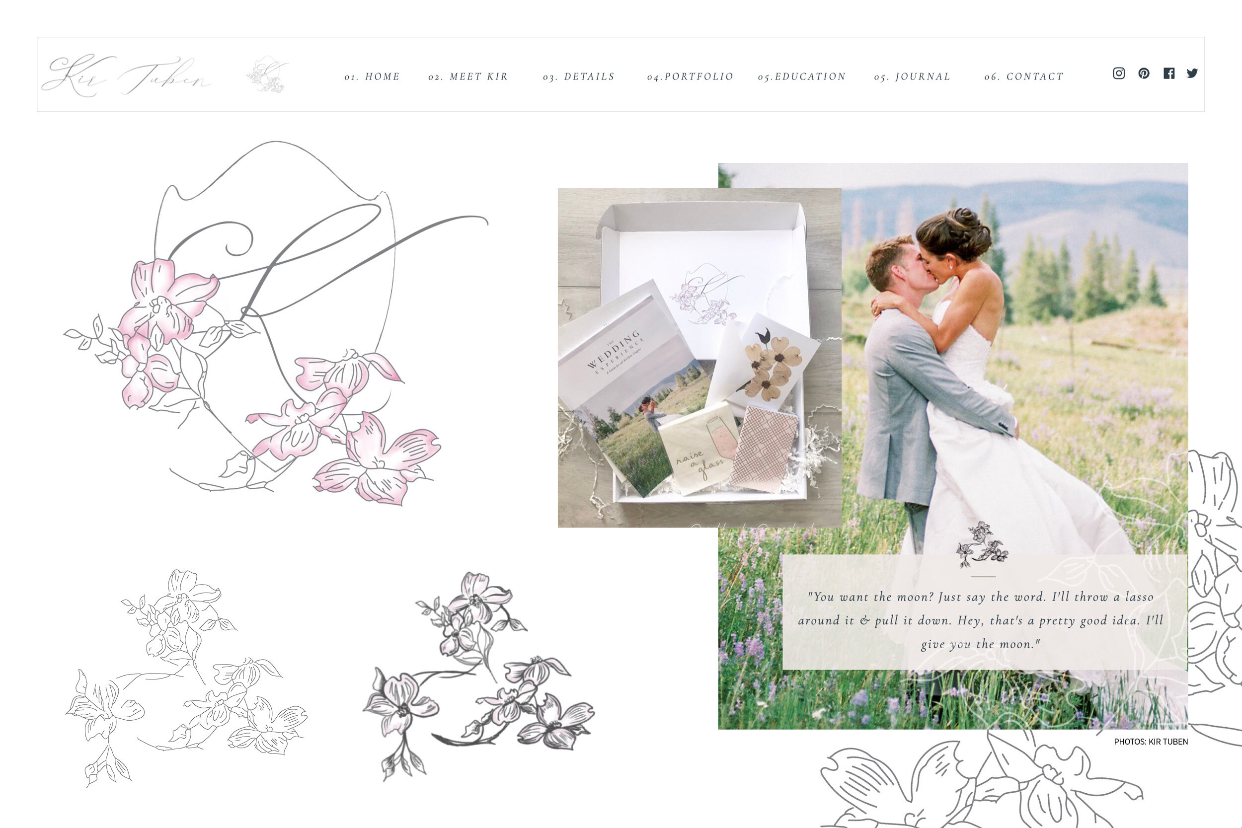 Logo and branding elements for Kir Tuben Photography