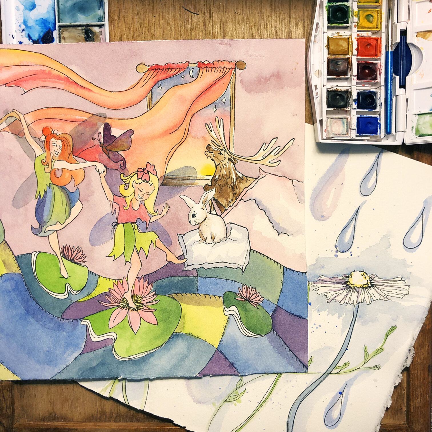 Watercolor Illustrations for Yesternight