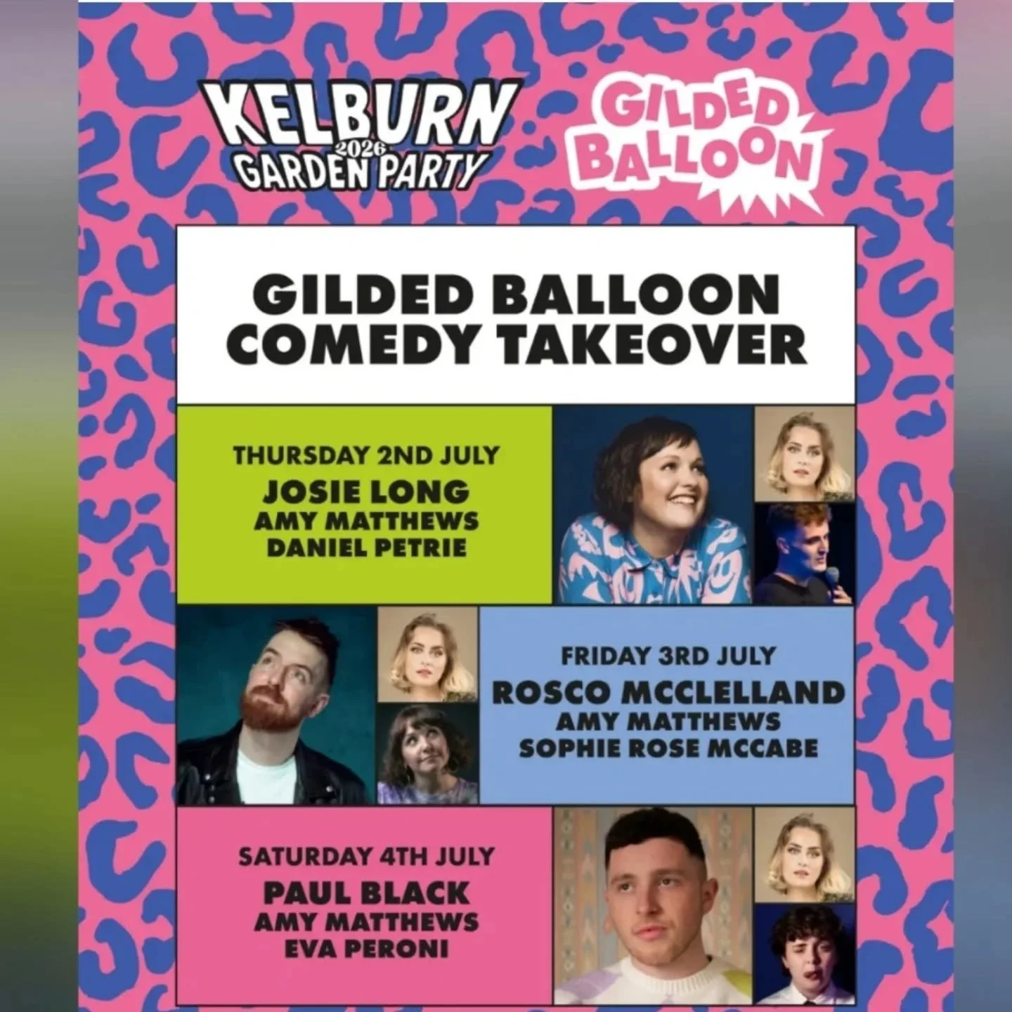 Still time to get tickets for @kelburnparties music line up as usual is immense,  and plus I hear some comedians are on !