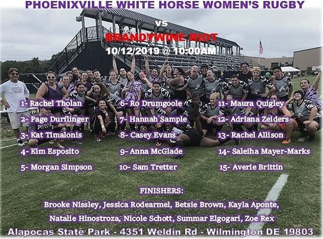 Saturday's a RUGBY DAY! Phoenixville White Horse Women have a league match today against Brandywine at 10am at 4351 Weldin Road in Wilmington, DE. Our second side kicks off at 12:30pm at 855 South New Street in West Chester. Come cheer on your unicorns! #saturdaysarugbyday #Phoenixville #rugby #horsepower #whitehorse #whitehorsewomen #whitehorsewomensrugby #westchester #brandywine #wilmington #15as1 #50somethingas1