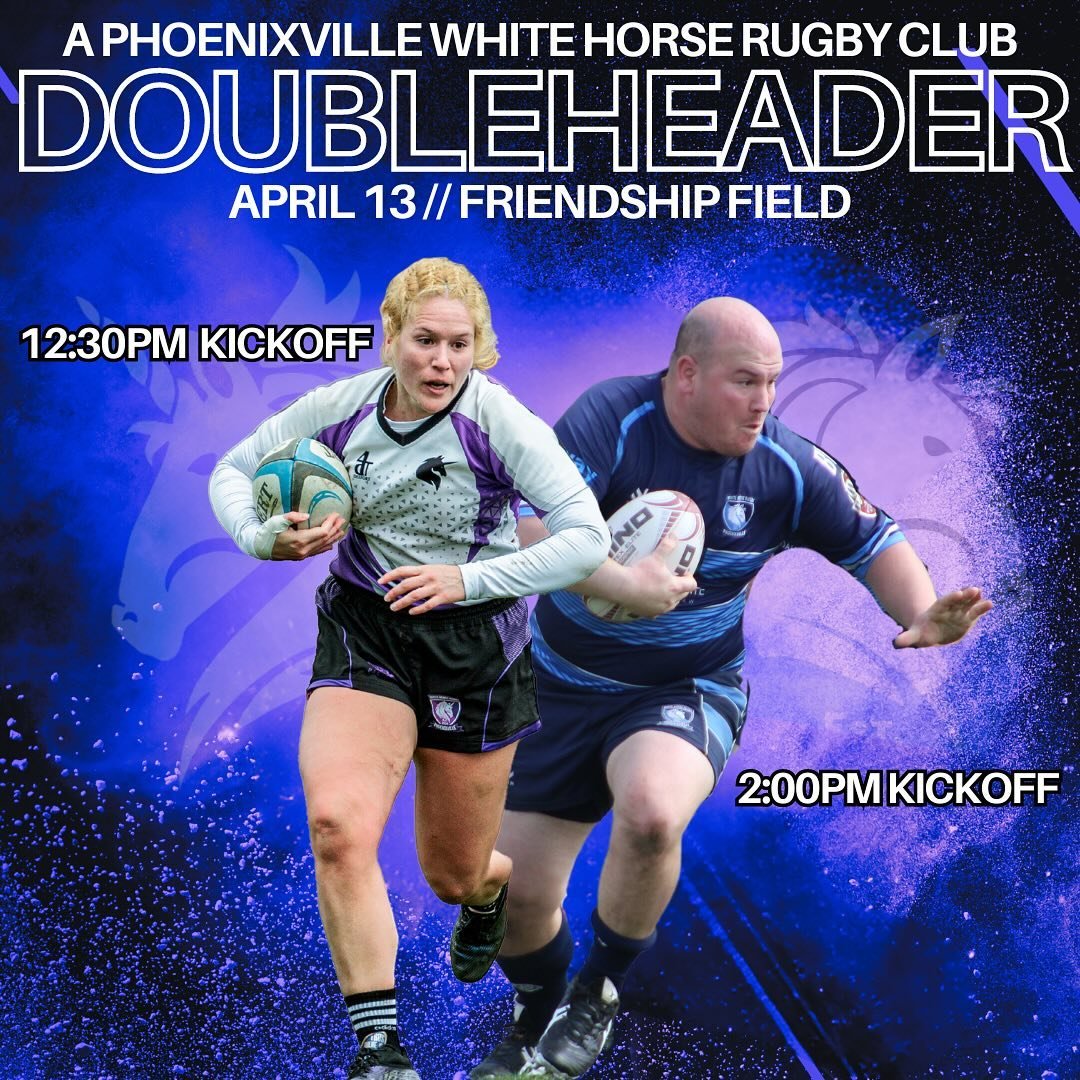 Looking for plans tomorrow afternoon? Phoenixville White Horse has you covered. Our women&rsquo;s team competes against Harrisburg for the EPRU D2 Championship at 12:30pm, followed by our men&rsquo;s match against Brandywine at 2:00pm. Both games wil