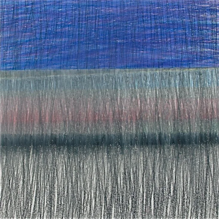 Lasting Rain , 2013 Prismacolor On Art Board 7.5” x 7.5”