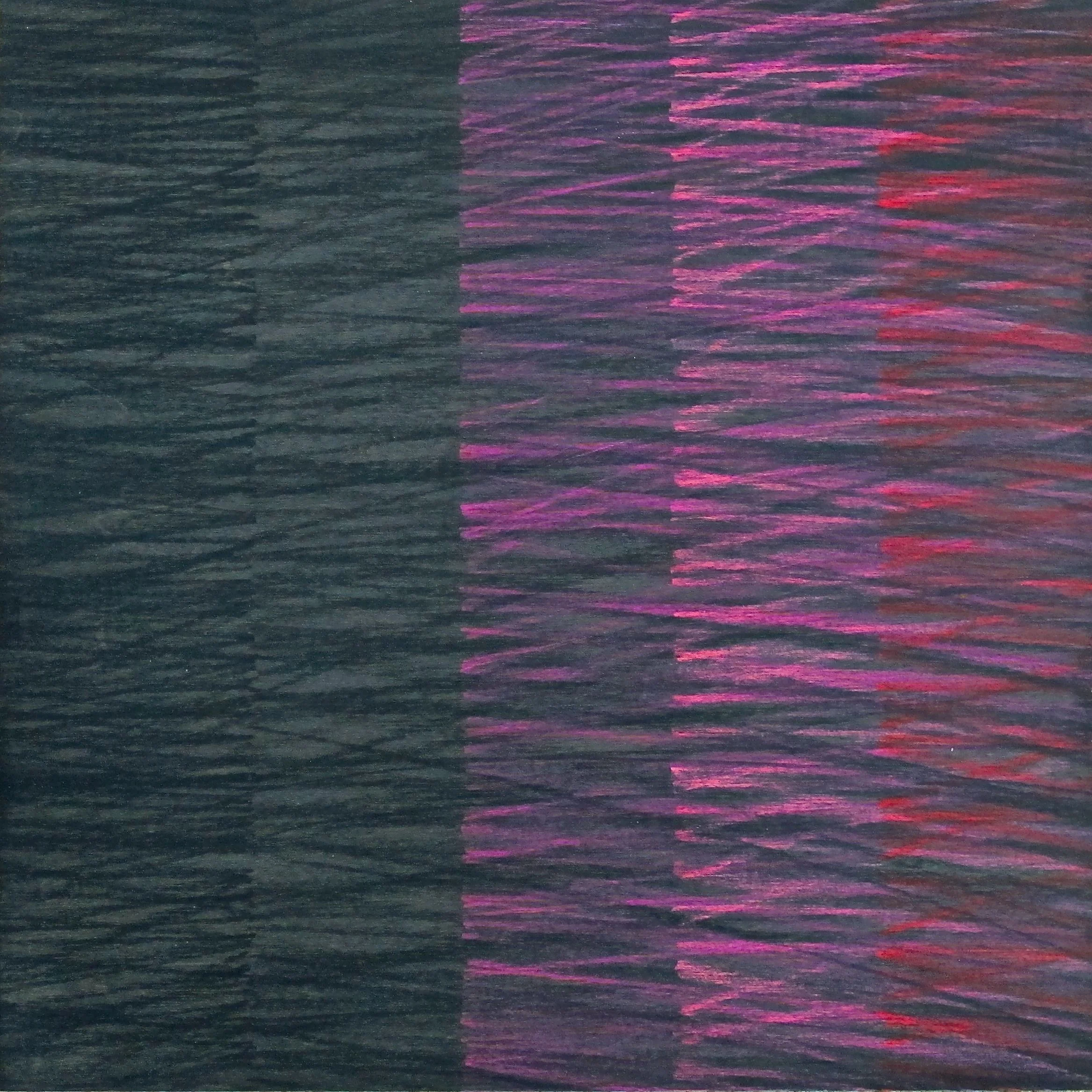 Sonorous I , 2016 Ink & Prismacolor on Wood 11.75” x 11.75”