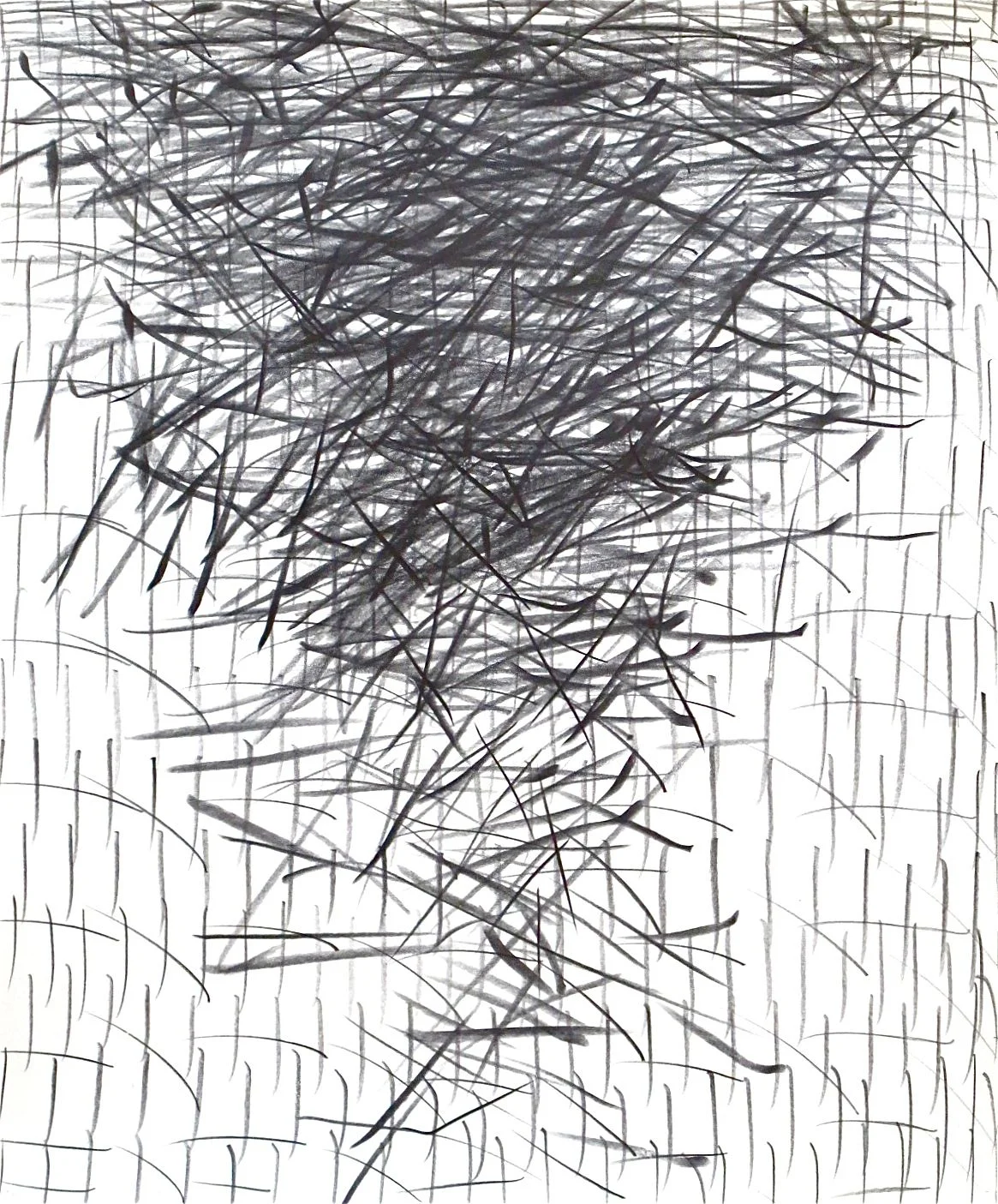 Strikes Floated , 2014 Graphite on Paper 22” x 30”