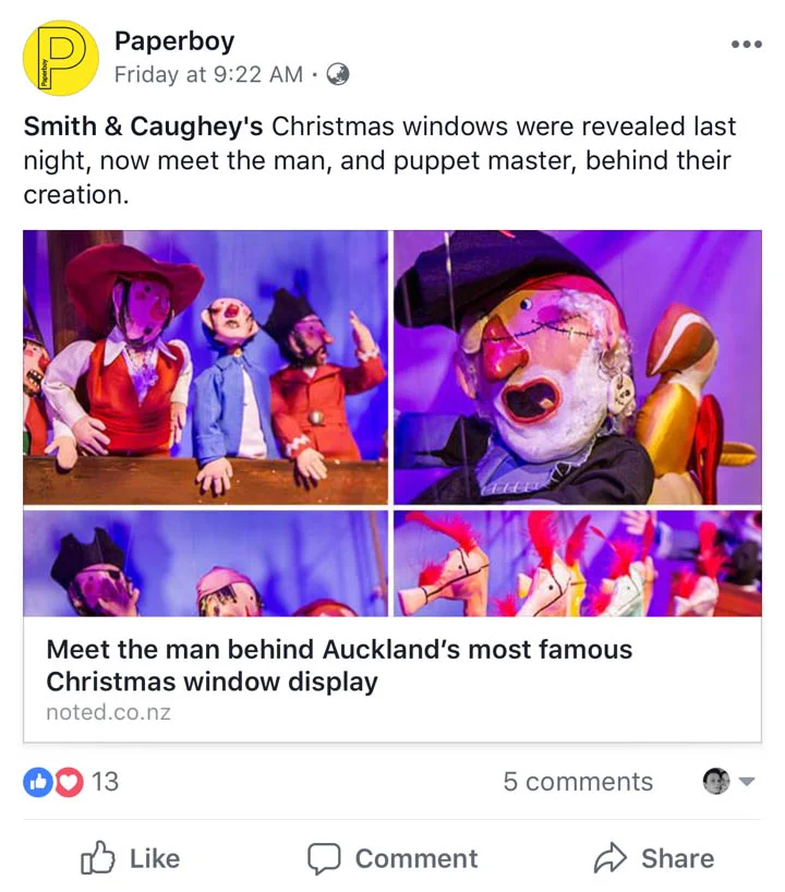 PAPERBOY - FACEBOOK POST | 13 LIKES