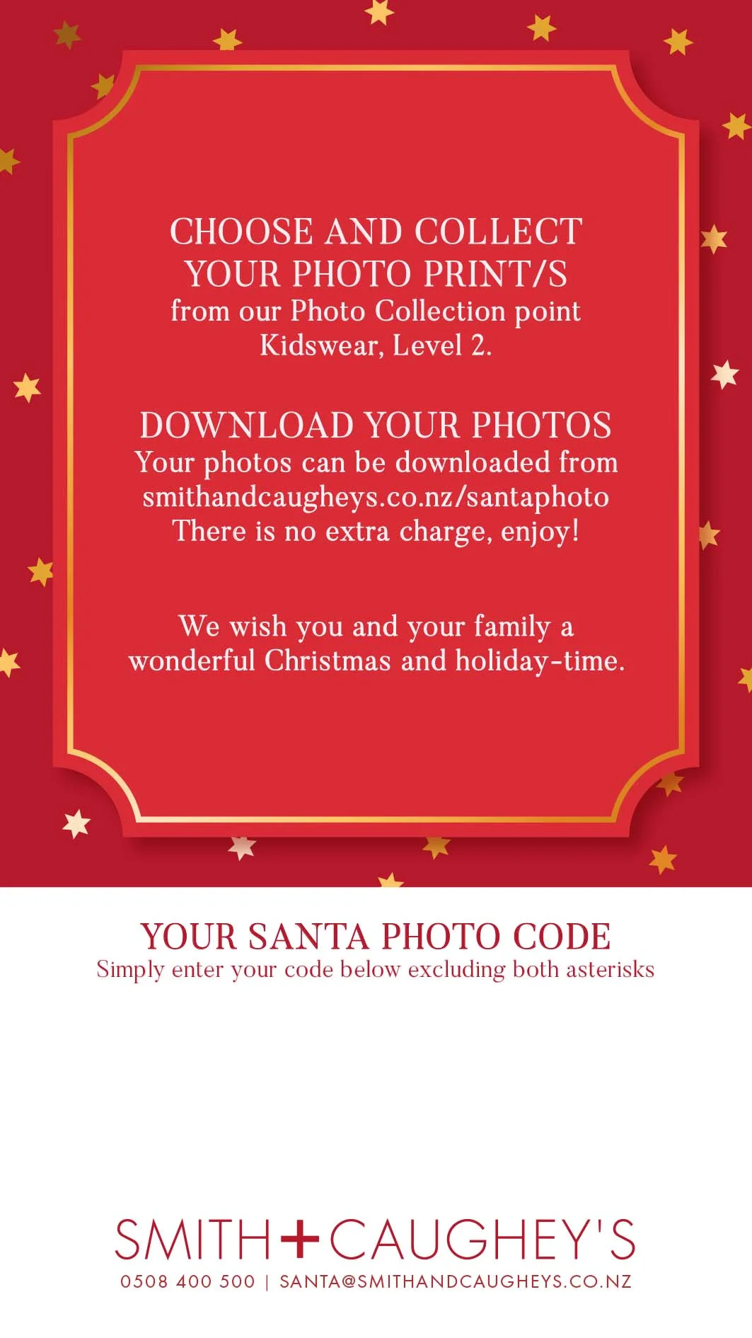 BARCODE CARD | BOOKED SANTA