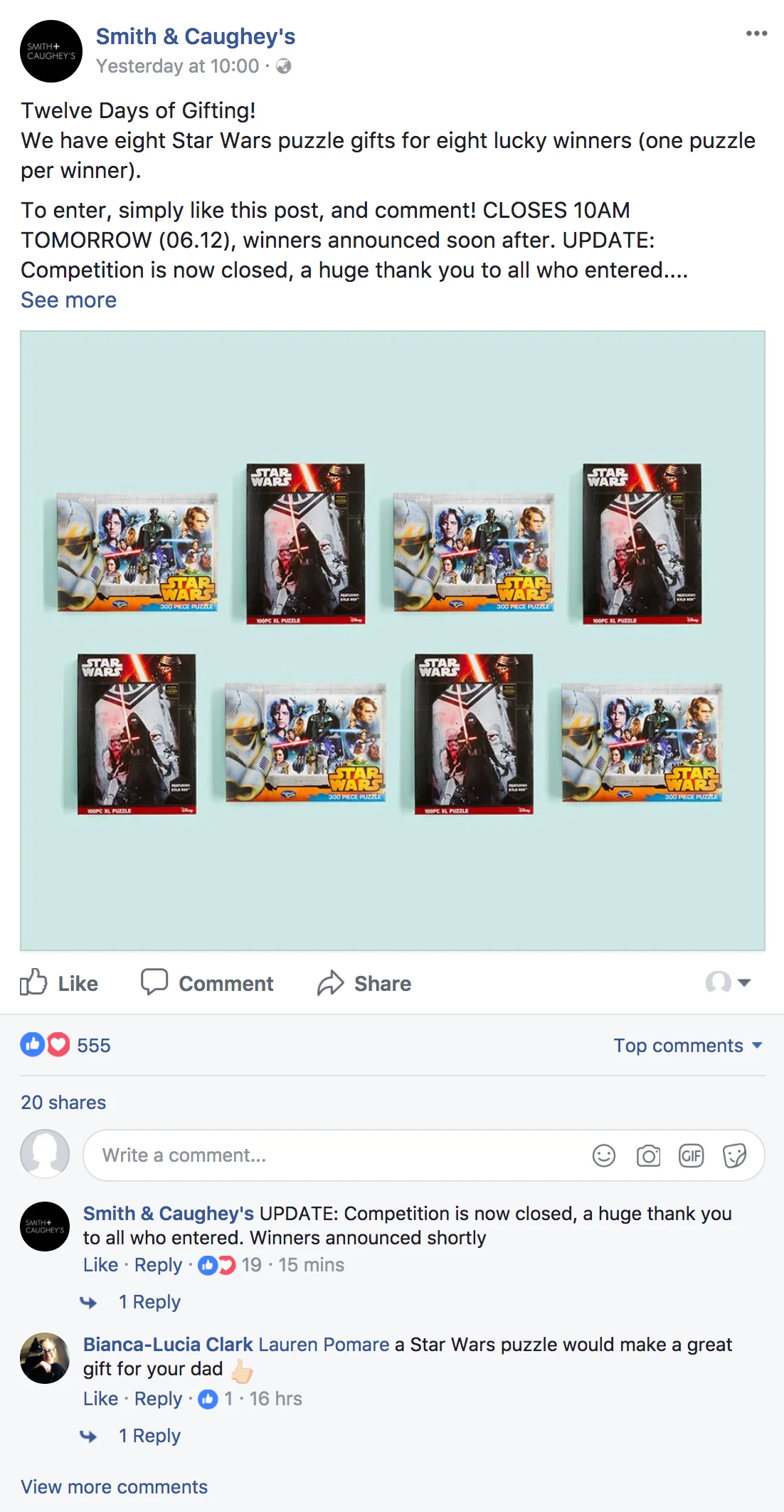 FACEBOOK 5.12.17 Likes, comments and shares: 1 293 Reach: 17 361 Post clicks: 1 140  (Organic - no paid promotion.)