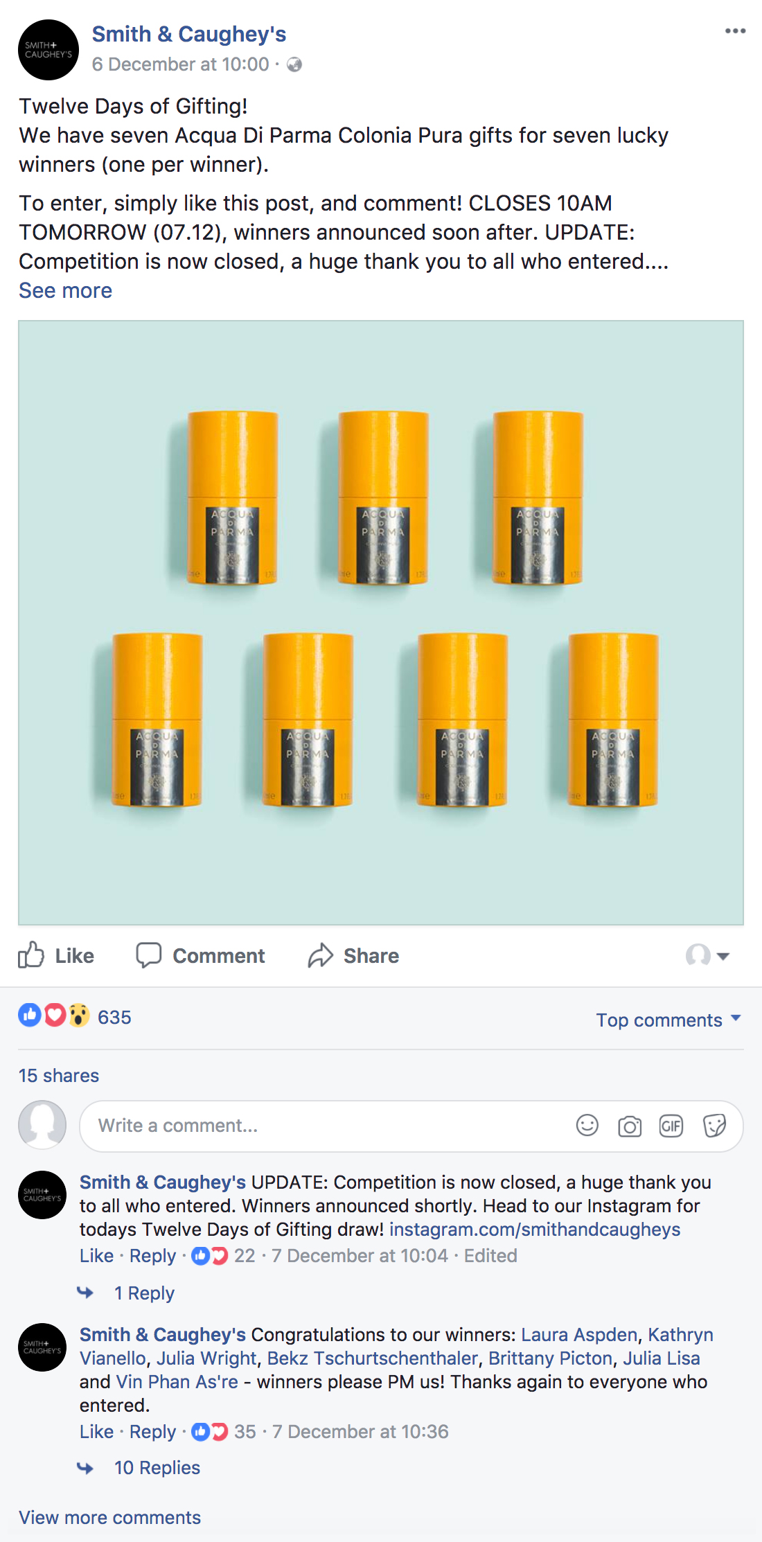 FACEBOOK 6.12.17 Likes, comments and shares: 1 463 Reach: 14 923 Post clicks: 1 129  (Organic - no paid promotion.)